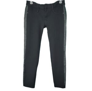 James Jeans Skinny Jeans W/Black Leather Side Strip Stretch Women's Size 29
